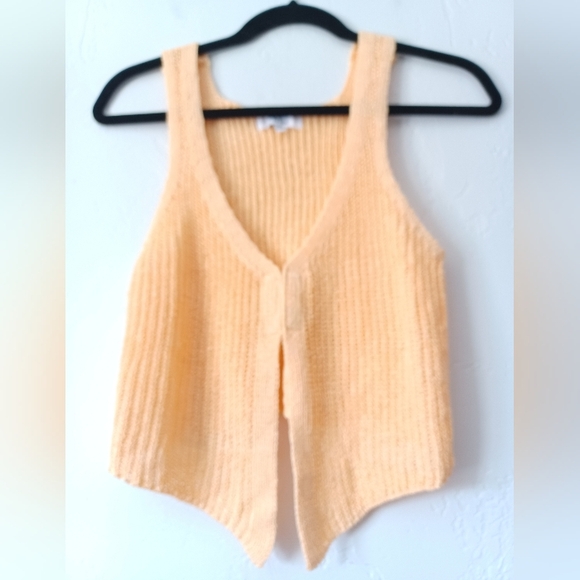 Edit By Nine Sweaters - Edit By Nine Peach Knit Sleeveless Top/Vest